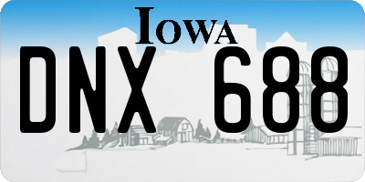 IA license plate DNX688