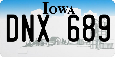 IA license plate DNX689