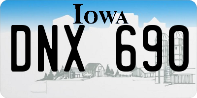 IA license plate DNX690