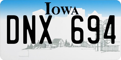 IA license plate DNX694