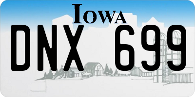 IA license plate DNX699