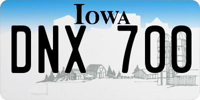 IA license plate DNX700