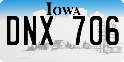IA license plate DNX706
