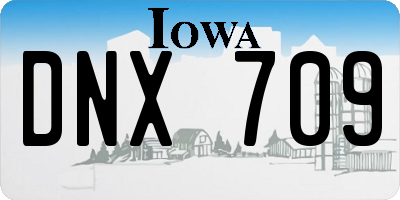 IA license plate DNX709
