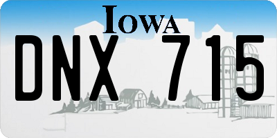 IA license plate DNX715
