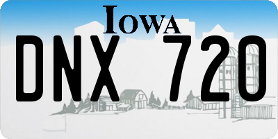 IA license plate DNX720