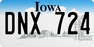IA license plate DNX724