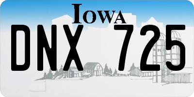 IA license plate DNX725