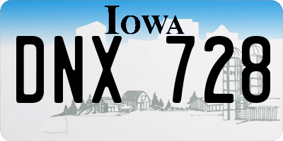 IA license plate DNX728