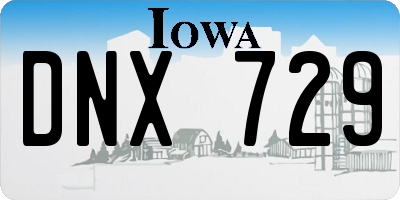 IA license plate DNX729