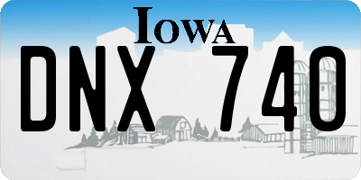 IA license plate DNX740
