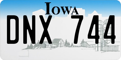 IA license plate DNX744