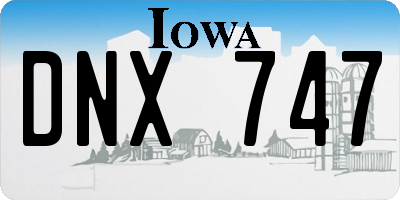 IA license plate DNX747