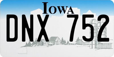 IA license plate DNX752