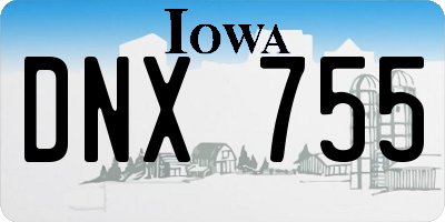 IA license plate DNX755
