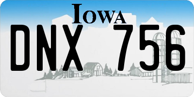 IA license plate DNX756