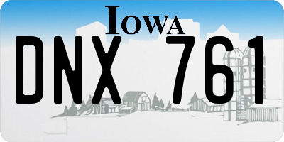 IA license plate DNX761