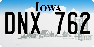 IA license plate DNX762