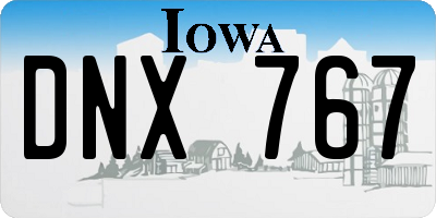 IA license plate DNX767