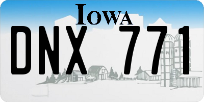 IA license plate DNX771
