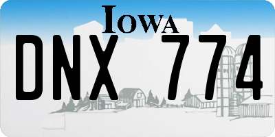 IA license plate DNX774