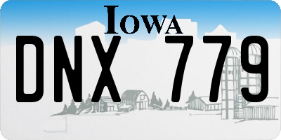 IA license plate DNX779