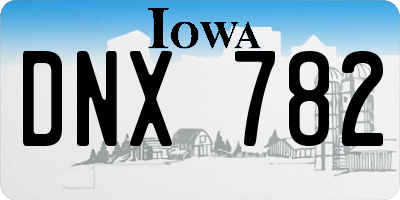 IA license plate DNX782
