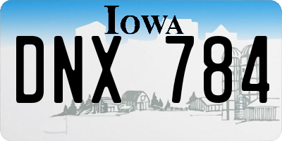 IA license plate DNX784