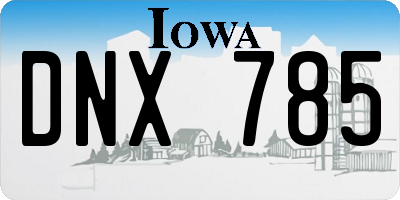 IA license plate DNX785