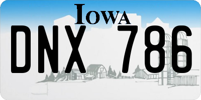 IA license plate DNX786