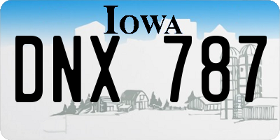 IA license plate DNX787