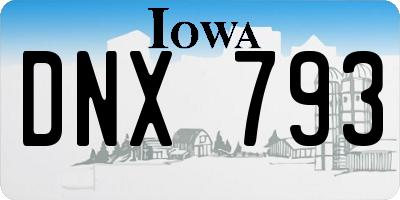 IA license plate DNX793
