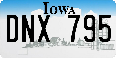 IA license plate DNX795