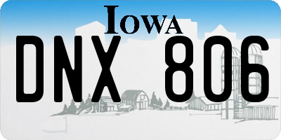 IA license plate DNX806