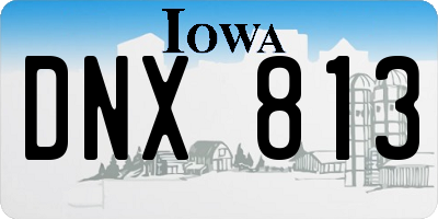 IA license plate DNX813
