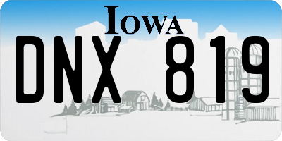 IA license plate DNX819