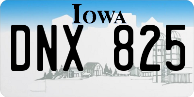 IA license plate DNX825