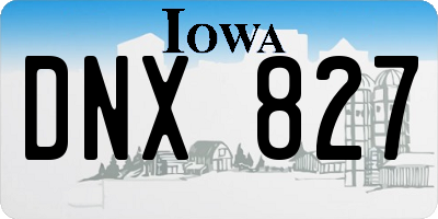IA license plate DNX827