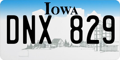 IA license plate DNX829