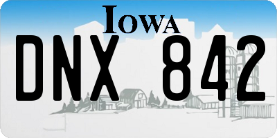 IA license plate DNX842