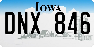 IA license plate DNX846
