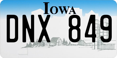 IA license plate DNX849