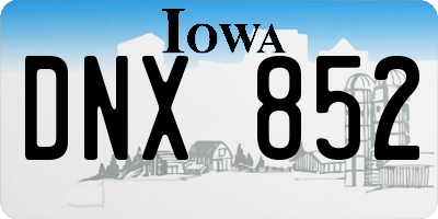 IA license plate DNX852