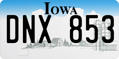 IA license plate DNX853