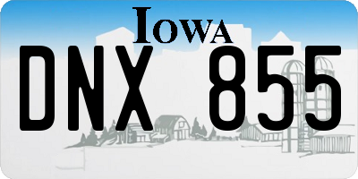 IA license plate DNX855