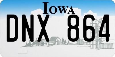 IA license plate DNX864