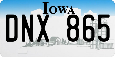 IA license plate DNX865