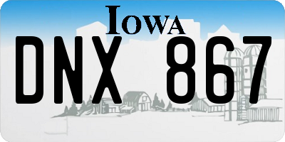 IA license plate DNX867