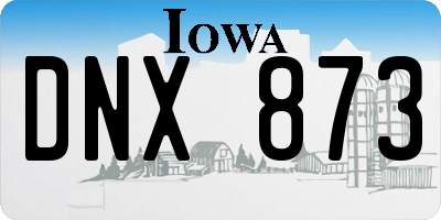 IA license plate DNX873