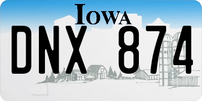 IA license plate DNX874